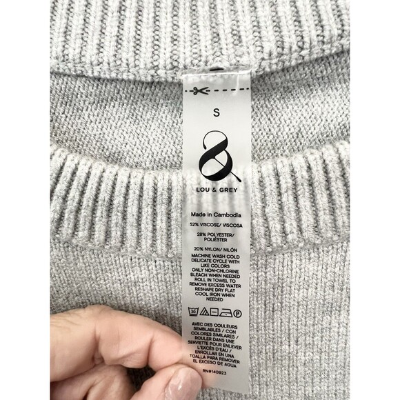 Lou & Grey Sweater Size Small Gray Soft Oversized Lounge Top  Lagenlook Boxy New - Picture 6 of 9